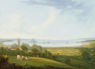 Mounts Bay from Ludgvan, 1790 by William Brooks